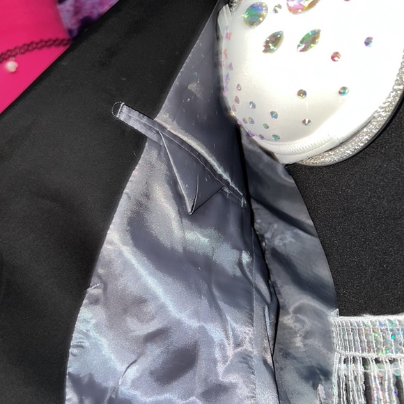 EUC Unisex Silver Sequined Blazer/Coat - Picture 9 of 16